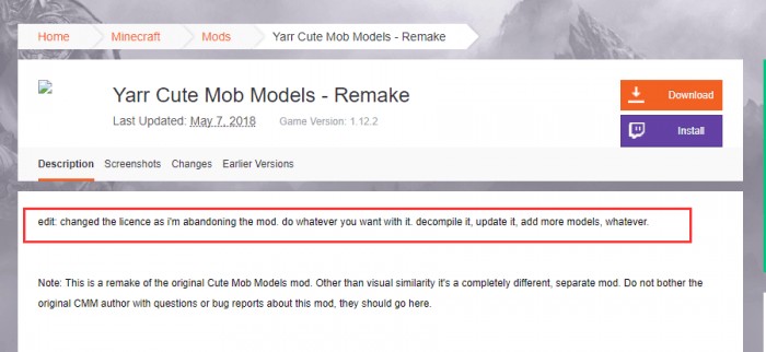 Скриншот мода