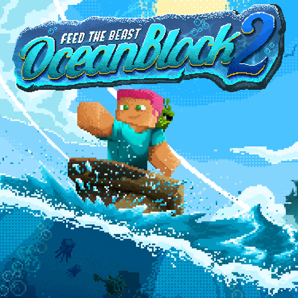 Логотип мода FTB OceanBlock 2