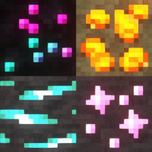Логотип мода Glowing Ores (Vanilla, Mythic Metals, Better End/Nether & more!)