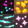 Логотип мода Glowing Ores (Vanilla, Mythic Metals, Better End/Nether & more!)