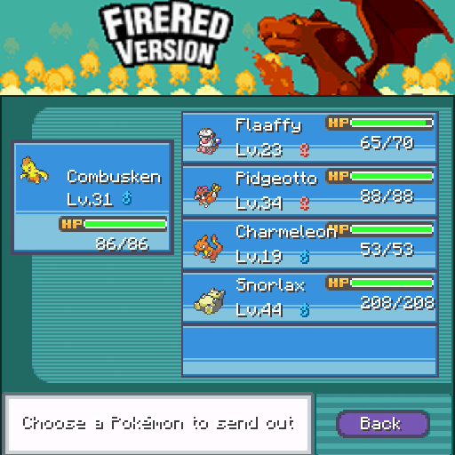 Логотип мода Pixelmon GUIs - Fire Red inspired!