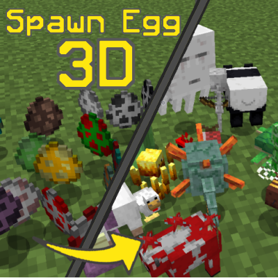 Логотип мода Spawn Egg 3D